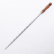 Stainless skewer 670*12*3 mm with wooden handle в Хабаровске