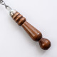 Stainless skewer 670*12*3 mm with wooden handle в Хабаровске