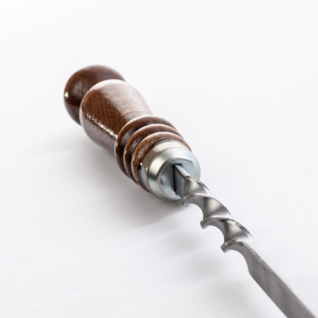 Шампур нержавеющий 620*12*3 мм с деревянной ручкой в Хабаровске