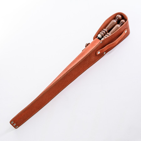 A set of skewers 670*12*3 mm in an orange leather case в Хабаровске