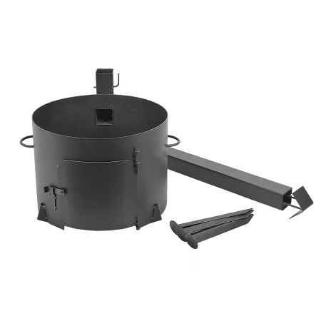 Stove with a diameter of 360 mm with a pipe for a cauldron of 12 liters в Хабаровске