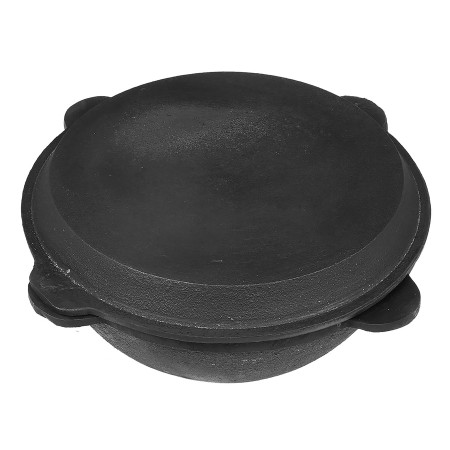 Cast iron cauldron 8 l flat bottom with a frying pan lid в Хабаровске