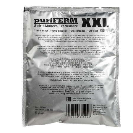 Turbo yeast alcohol "PuriFerm XXL" (350 gr) в Хабаровске