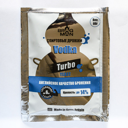 Turbo yeast alcohol BragMan "Vodka TURBO" (66 gr) в Хабаровске